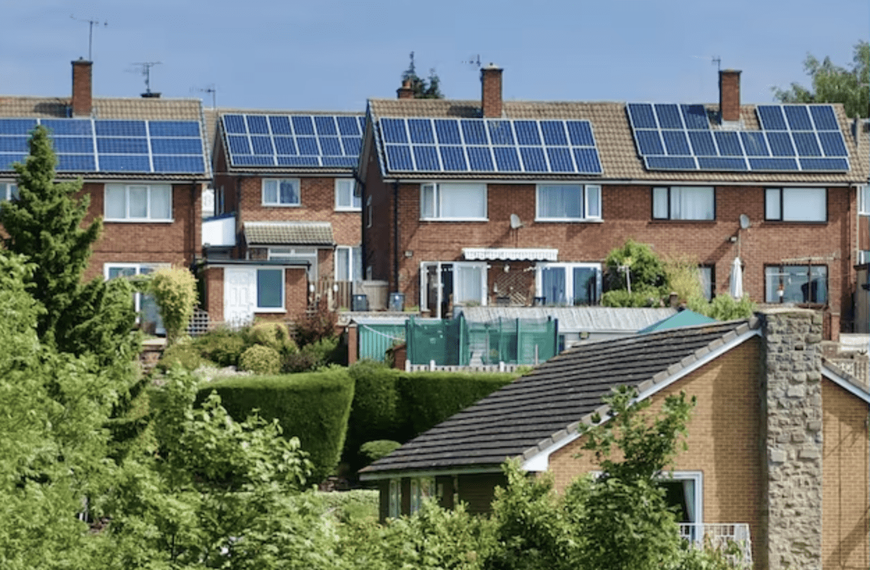 Solar panels on Sussex homes